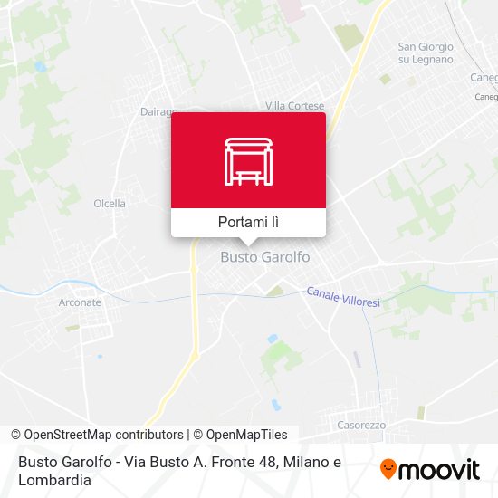 Mappa Busto Garolfo -  Via Busto A. Fronte 48