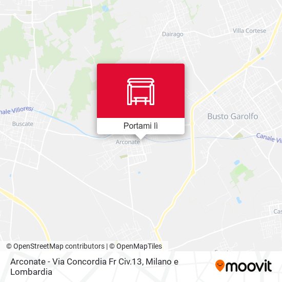Mappa Arconate - Via Concordia Fr Civ.13