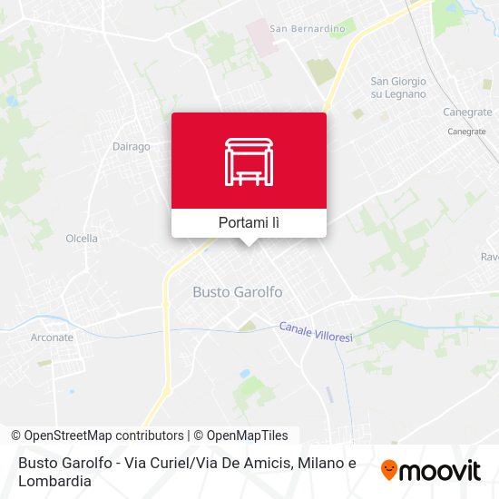 Mappa Busto Garolfo -  Via Curiel / Via De Amicis