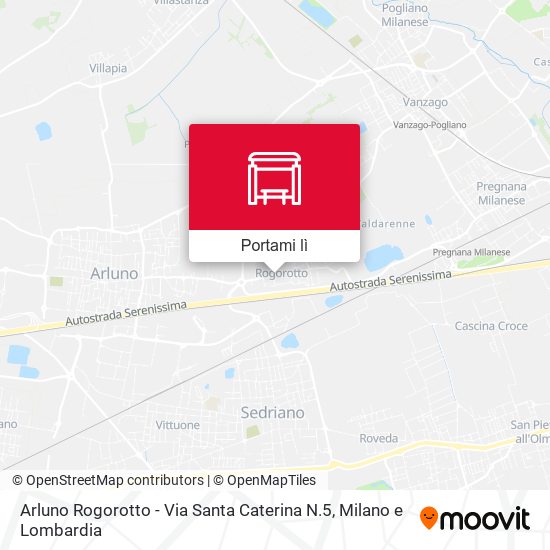Mappa Arluno Rogorotto - Via Santa Caterina N.5