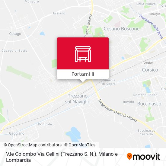 Mappa V.le Colombo Via Cellini (Trezzano S. N.)