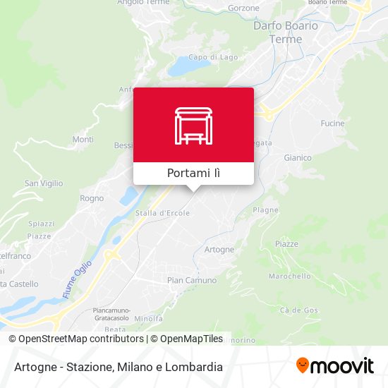 Mappa Artogne - Stazione