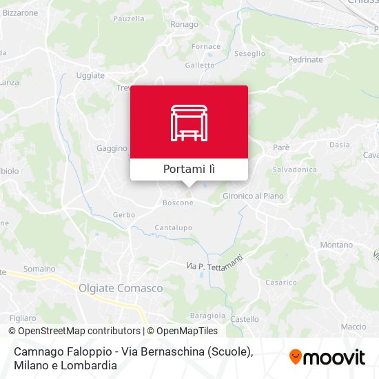 Mappa Camnago Faloppio - Via Bernaschina (Scuole)