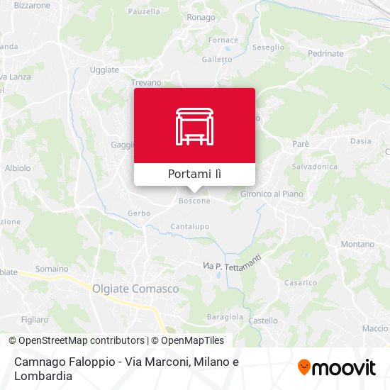 Mappa Camnago Faloppio - Via Marconi