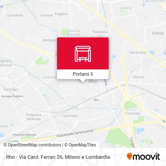 Mappa Rho - Via Card. Ferrari 26