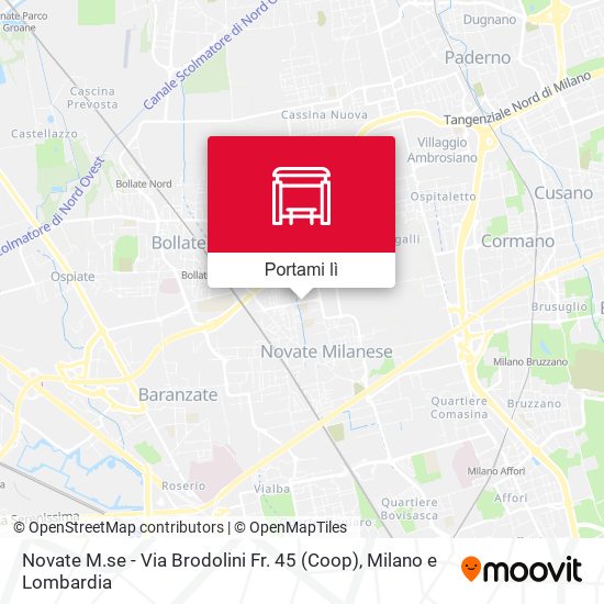 Mappa Novate M.se - Via Brodolini Fr. 45 (Coop)