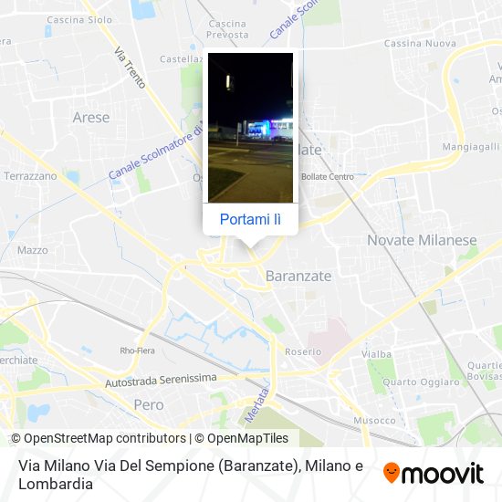 Mappa Via Milano Via Del Sempione (Baranzate)