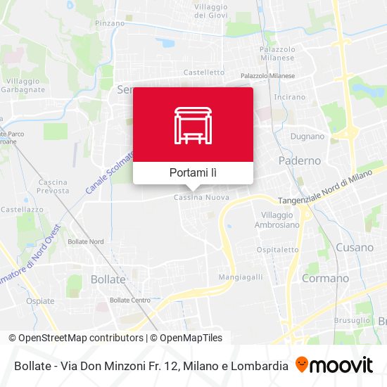 Mappa Bollate - Via Don Minzoni Fr. 12