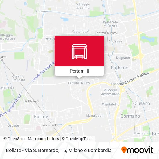 Mappa Bollate - Via S. Bernardo, 15