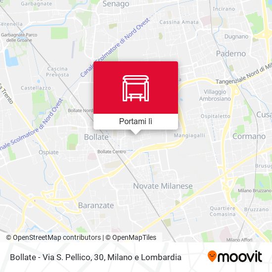 Mappa Bollate - Via S. Pellico, 30