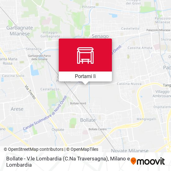 Mappa Bollate - V.le Lombardia (C.Na Traversagna)
