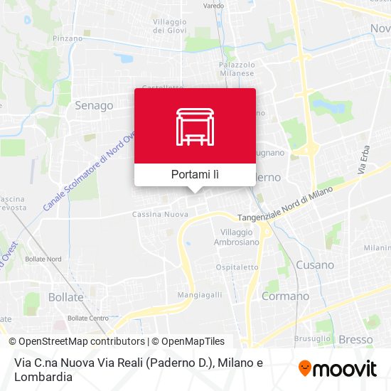 Mappa Via C.na Nuova Via Reali (Paderno D.)