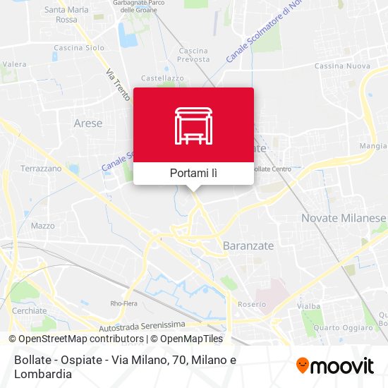 Mappa Bollate - Ospiate - Via Milano, 70