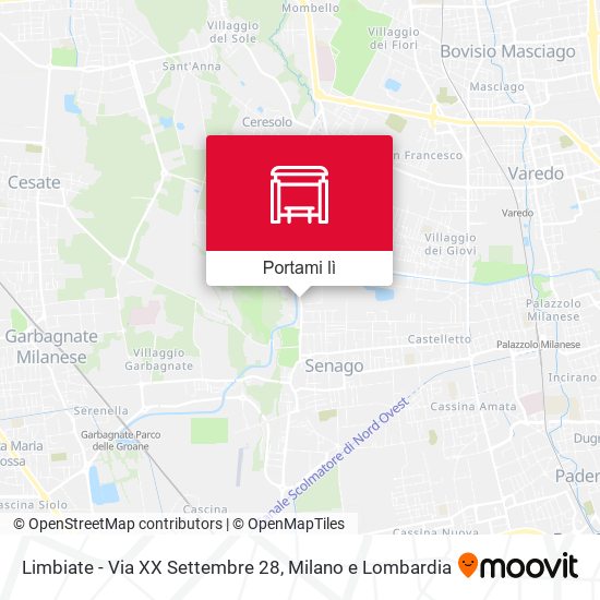Mappa Limbiate - Via XX Settembre 28