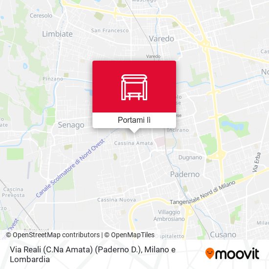 Mappa Via Reali (C.Na Amata) (Paderno D.)