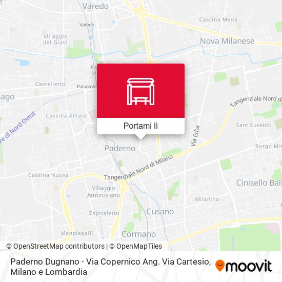 Mappa Paderno Dugnano - Via Copernico Ang. Via Cartesio