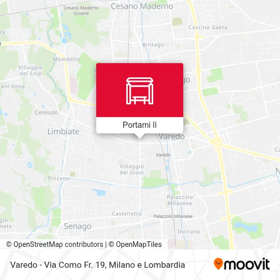 Mappa Varedo - Via Como Fr. 19
