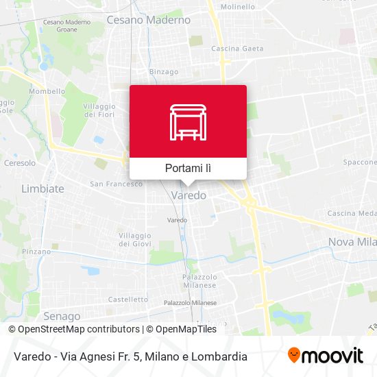 Mappa Varedo - Via Agnesi Fr. 5