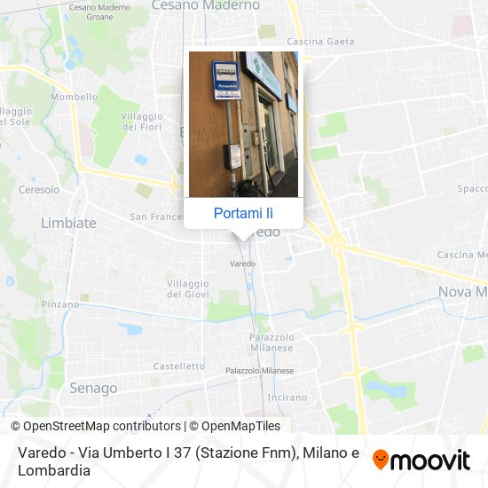 Mappa Varedo - Via Umberto I  37 (Stazione Fnm)