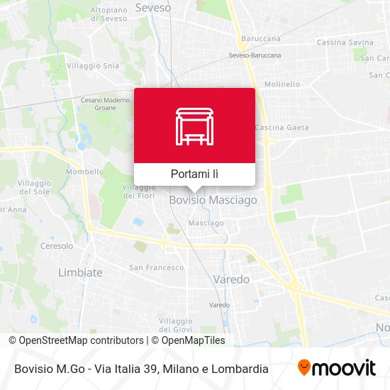 Mappa Bovisio M.Go - Via Italia 39