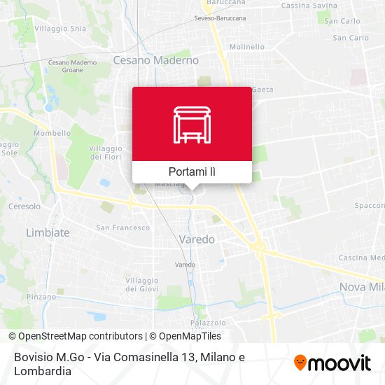 Mappa Bovisio M.Go - Via Comasinella 13