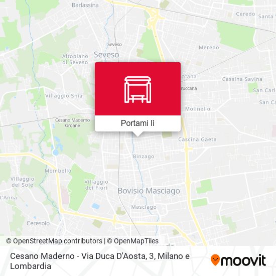 Mappa Cesano Maderno - Via Duca D'Aosta, 3