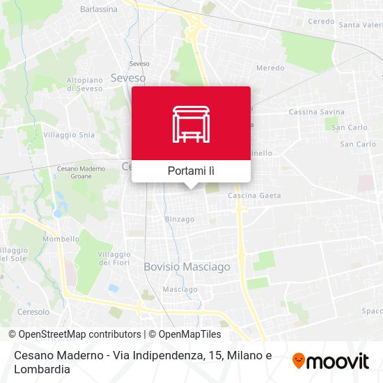 Mappa Cesano Maderno - Via Indipendenza, 15