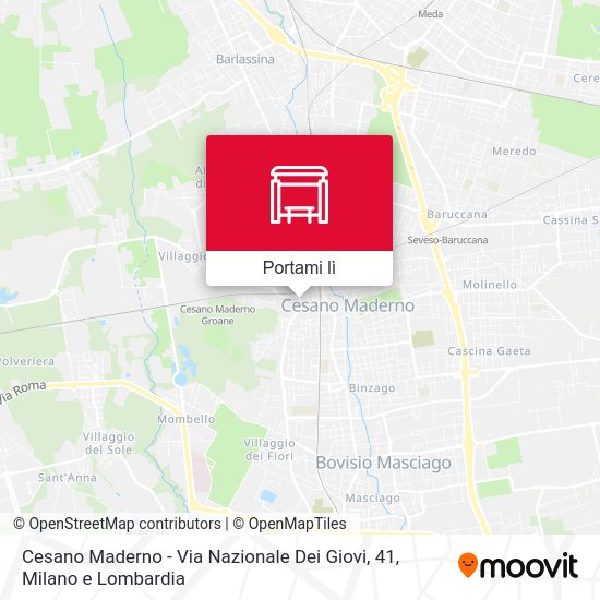 Mappa Cesano Maderno - Via Nazionale Dei Giovi, 41