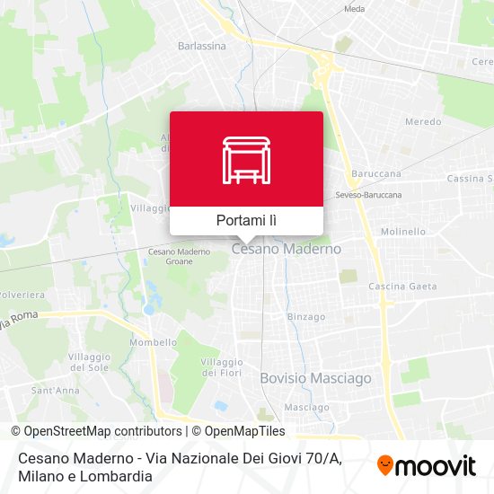 Mappa Cesano Maderno - Via Nazionale Dei Giovi 70 / A
