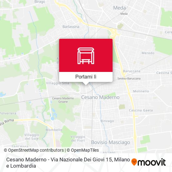 Mappa Cesano Maderno - Via Nazionale Dei Giovi 15