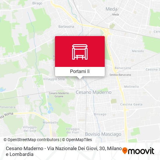 Mappa Cesano Maderno - Via Nazionale Dei Giovi, 30