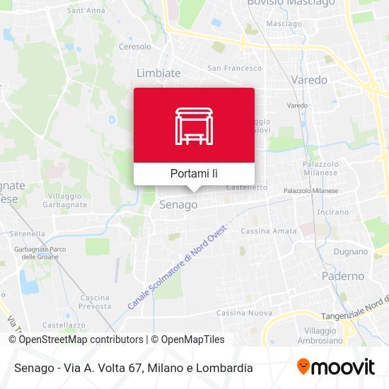 Mappa Senago - Via A. Volta 67