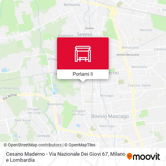 Mappa Cesano Maderno - Via Nazionale Dei Giovi 67