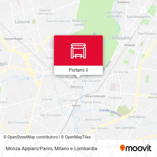 Mappa Monza Appiani/Parini