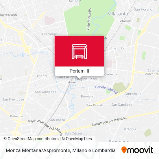 Mappa Monza Mentana/Aspromonte