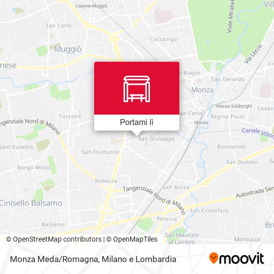 Mappa Monza Meda/Romagna
