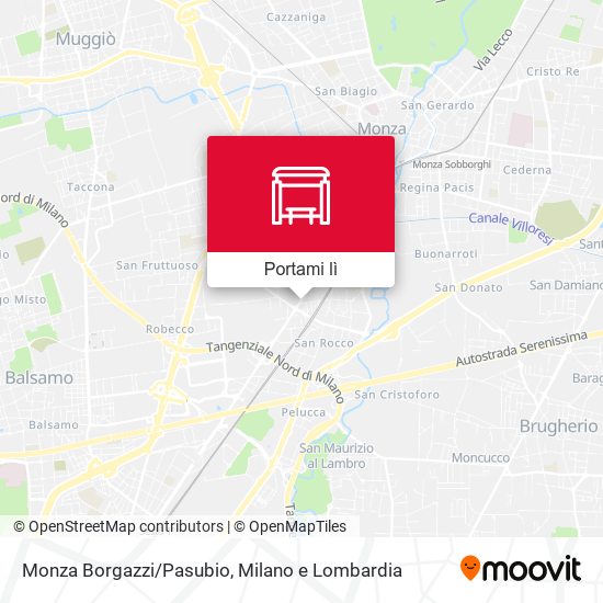 Mappa Monza Borgazzi/Pasubio