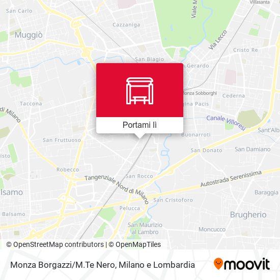 Mappa Monza Borgazzi/M.Te Nero