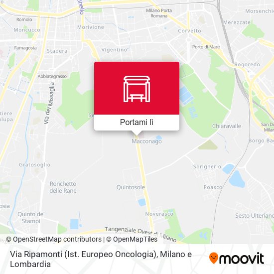 Mappa Via Ripamonti (Ist. Europeo Oncologia)