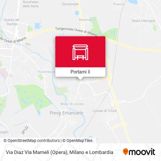 Mappa Via Diaz Via Mameli (Opera)