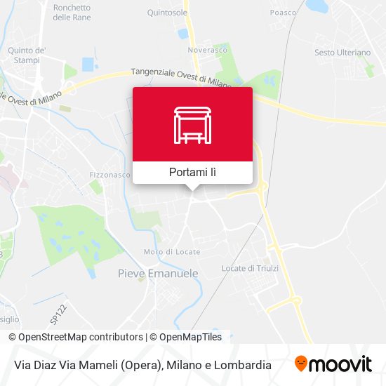 Mappa Via Diaz Via Mameli (Opera)