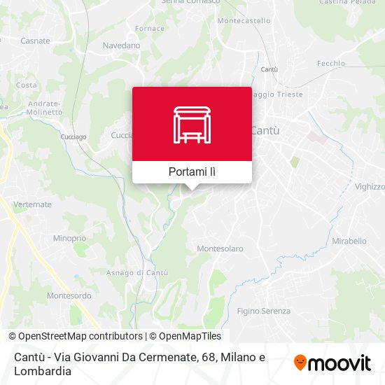 Mappa Cantù - Via Giovanni Da Cermenate, 68