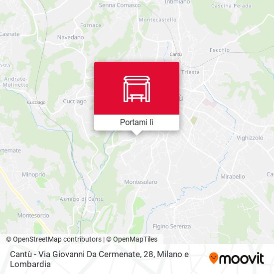 Mappa Cantù - Via Giovanni Da Cermenate, 28