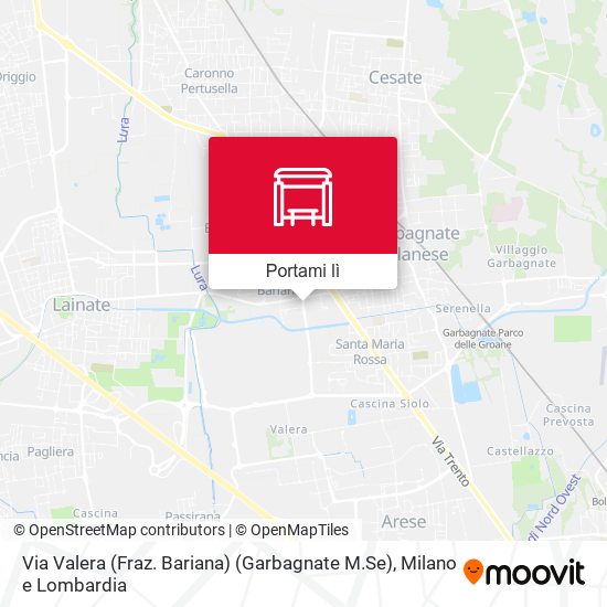 Mappa Via Valera (Fraz. Bariana) (Garbagnate M.Se)