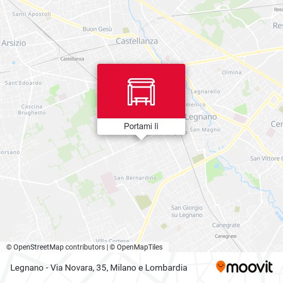 Mappa Legnano - Via Novara, 35