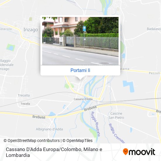 Mappa Cassano D'Adda Europa/Colombo