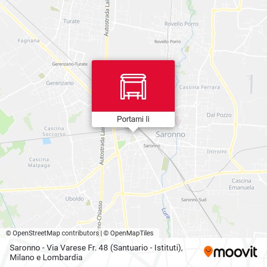 Mappa Saronno - Via Varese Fr. 48 (Santuario - Istituti)