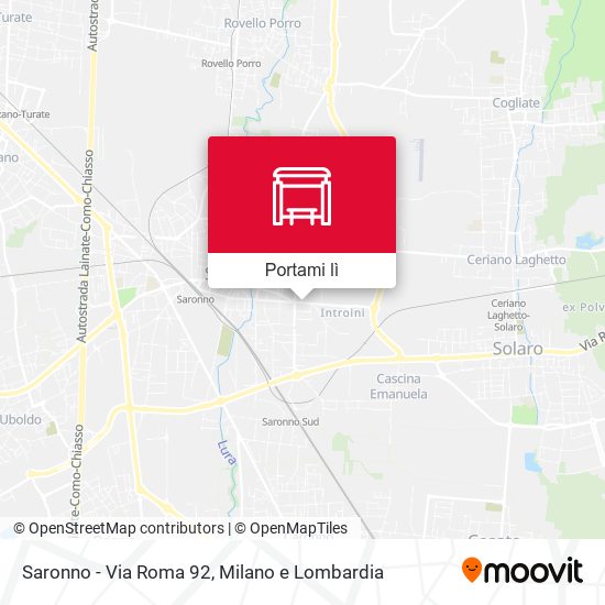 Mappa Saronno - Via Roma 92
