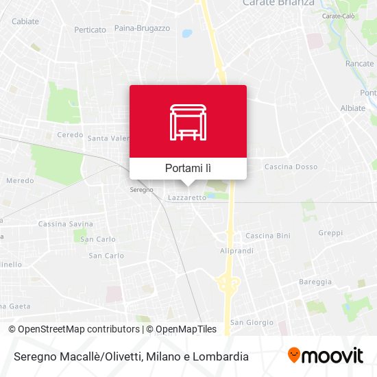 Mappa Seregno Macallè/Olivetti