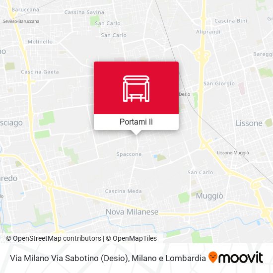 Mappa Via Milano Via Sabotino (Desio)